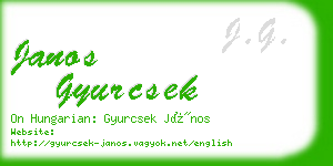 janos gyurcsek business card